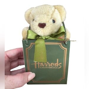 HARRODS 🎄VTG my first bear plush Knightsbridge department store shopping bag